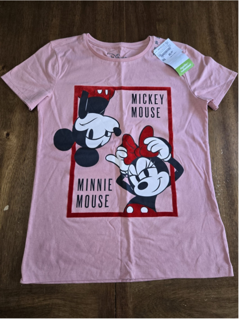 Disney Mickey Minnie Mouse Pink T-Shirt Girls Size PP Small NWT Cotton